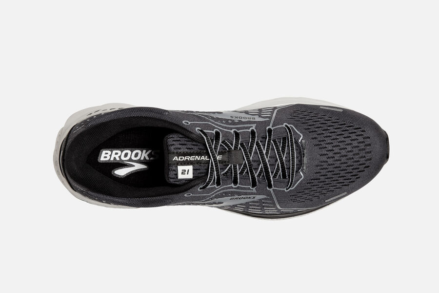 Brooks Adrenaline GTS 21 Road Running Shoes Mens Black/Grey 152038-EKR